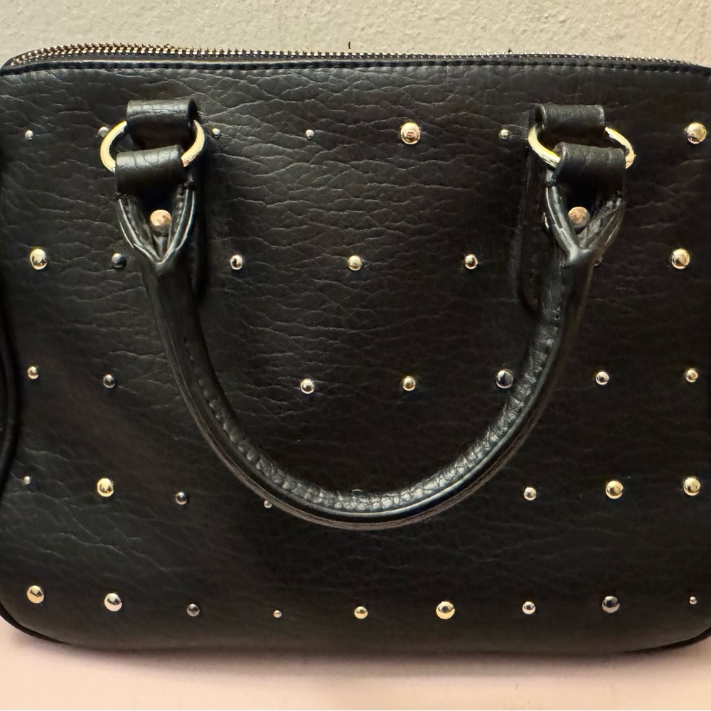 Juicy Couture Faux Leather Black Gold Studded Handbag